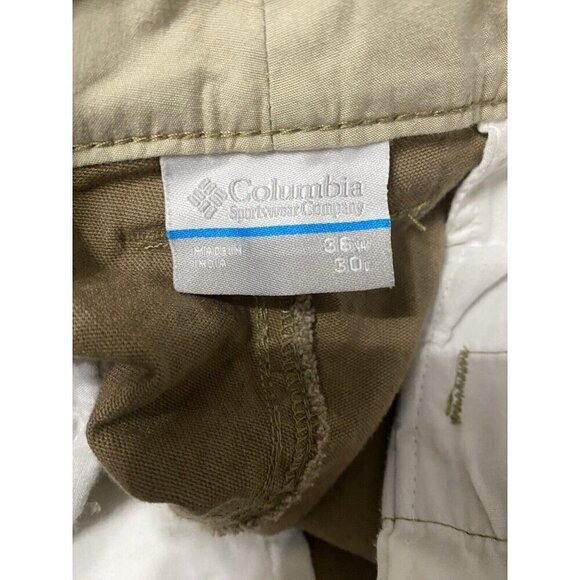 Columbia Canvas Men's Pants Size 36x30 (measured 36x29) Work Casual Brown Tan - Picture 4 of 5